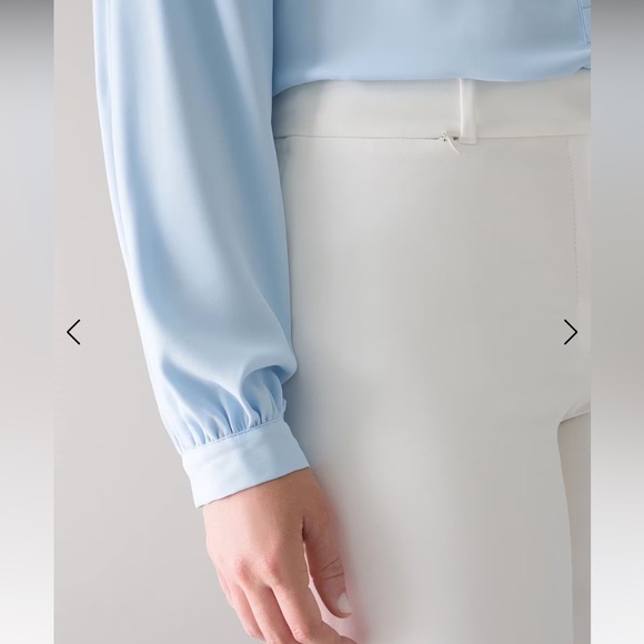 Curvy WHBM® Elle Slim Trouser Comfort Stretch Pant in Ecru NWT - Picture 2 of 7